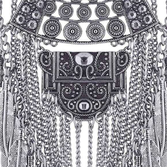 Exaggerated Vintage Maxi Choker Statement Collar Necklace Pendants - Picture 6 of 7